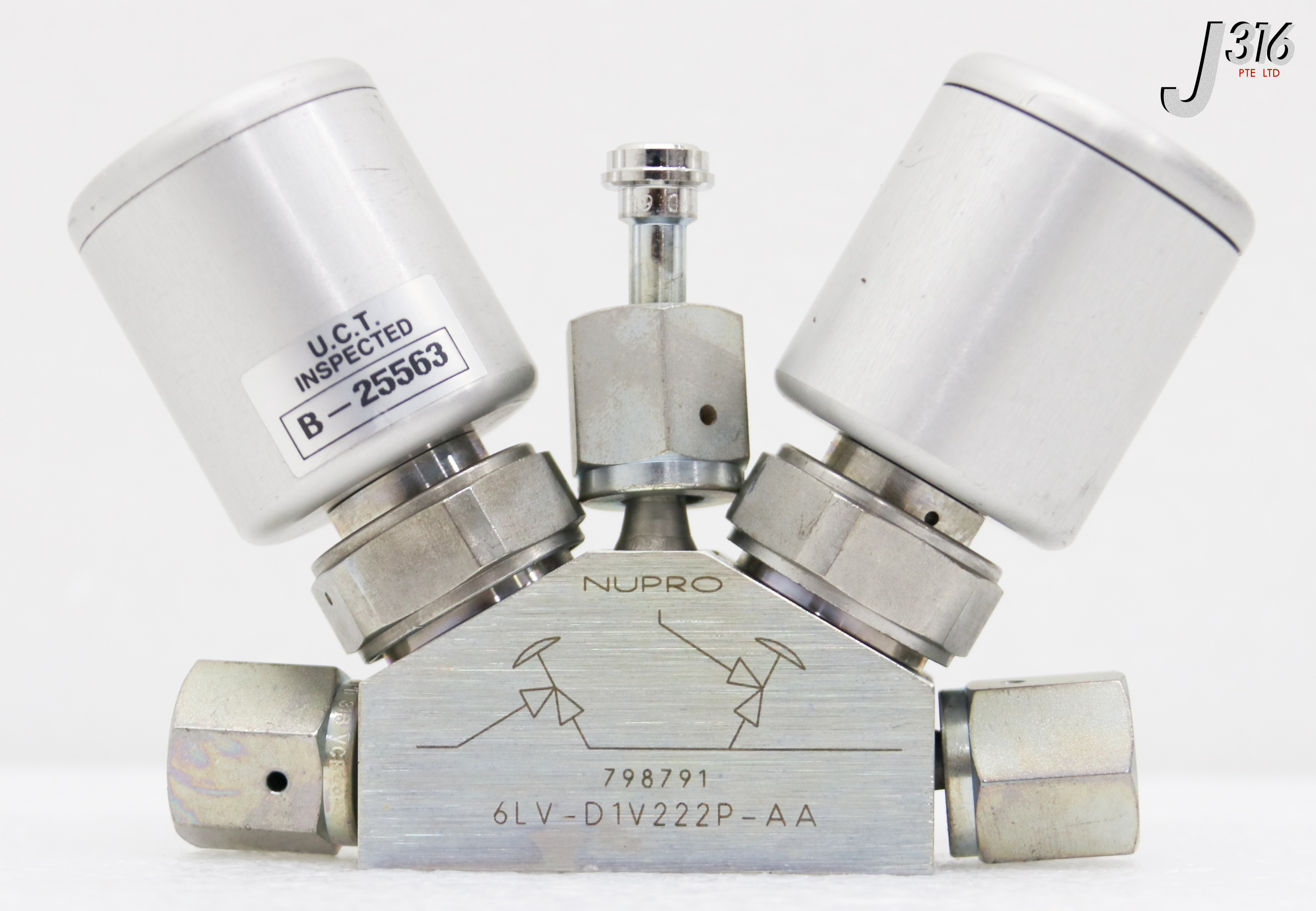 34890 NUPRO STAINLESS STEEL DUAL BELLOW FLOW VALVE 6LV-D1V222P-AA